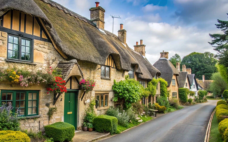 Scenic view of the Cotswolds, UK