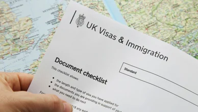UK visa and immigration application form