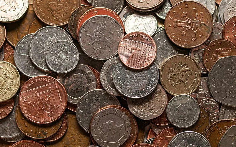 Close up of Coins