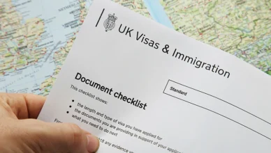 UK visa and immigration application form