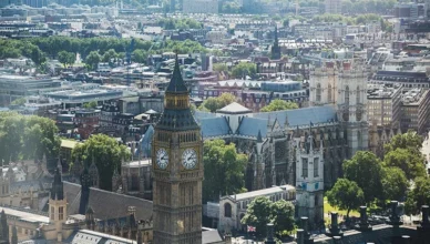 London city view in August