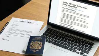 visa noc letter format