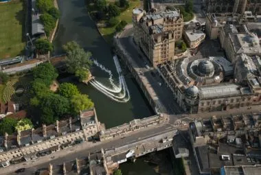 Aerial View of City Buildings Bathwick, England, United Kingdom