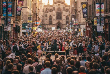 Street performers at Edinburgh Fringe Festival