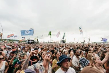 Vibrant Crowd at Glastonbury Festival