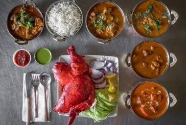 Flat Lay of Indian Cuisine